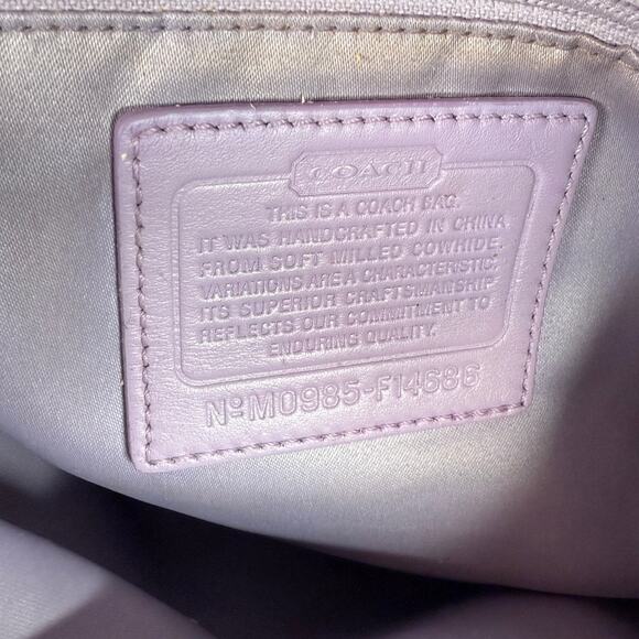 Coach Penelope Lavender Leather Shoulder Bag - Picture 14 of 14